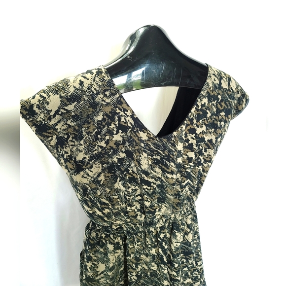 Pull&Bear Drawstring Pocketed Abstract Print Dress Size M - Picture 4 of 10